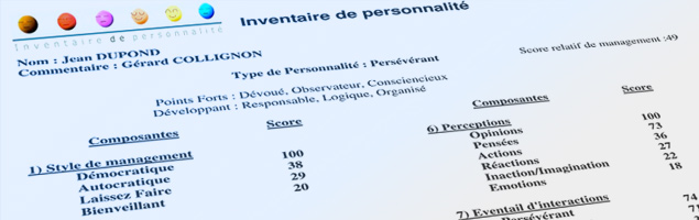 Inventaire personnalité Inventaire personnalité